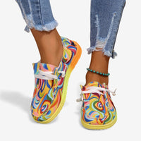 Women's Printed Flat Sneakers