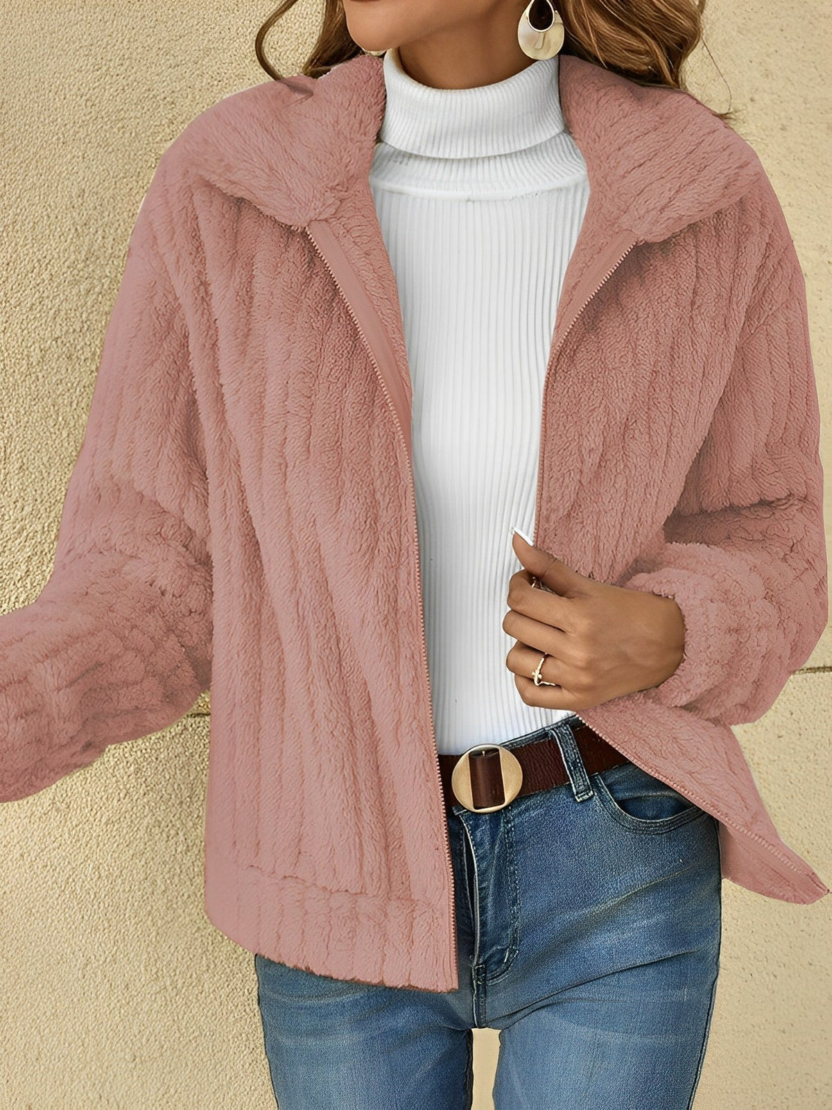 Women's Relaxed Fit Zip-Up Jacket