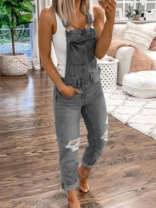 Women's Ripped Denim Capris