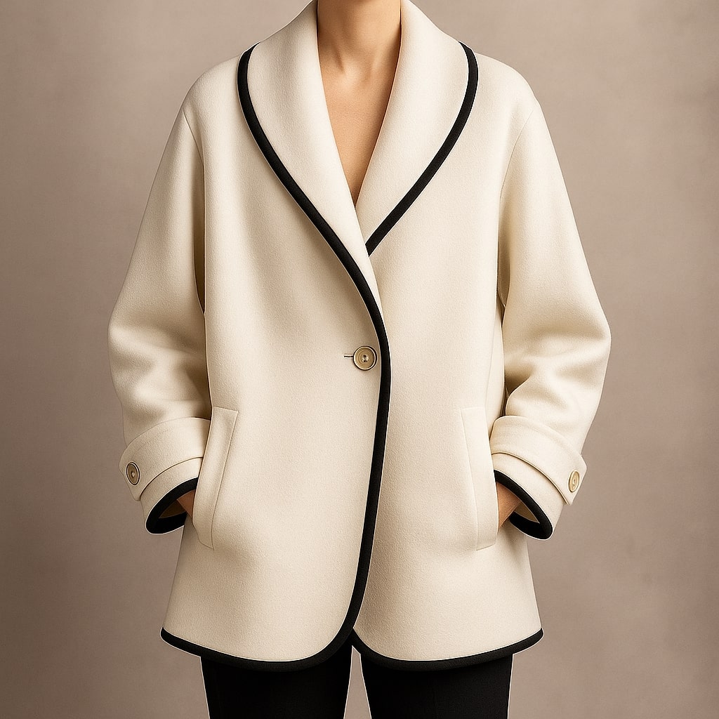 Women's Single-Breasted Trim Coat