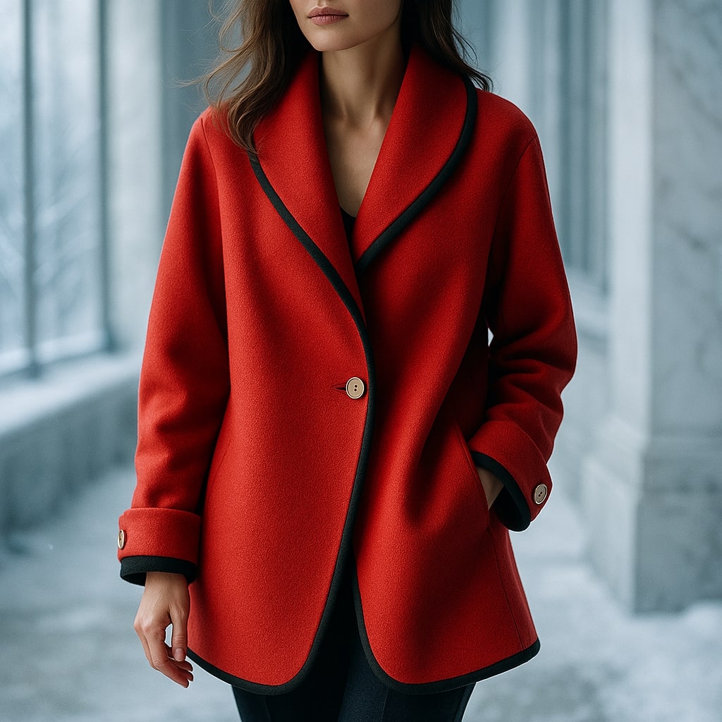 Women's Single-Breasted Trim Coat
