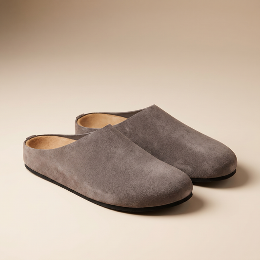 Women's Soft Cowhide Suede Clogs | Comfortable All-Day Slip-On Shoes