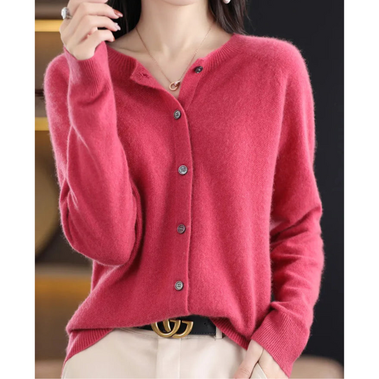 Women's Soft Merino Wool Button Cardigan