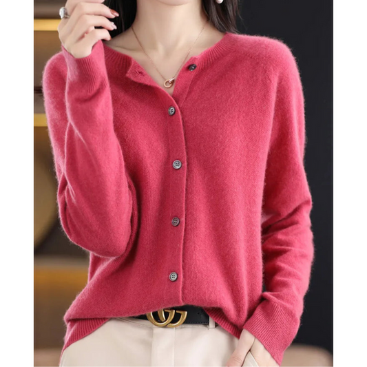 Women's Soft Merino Wool Button Cardigan
