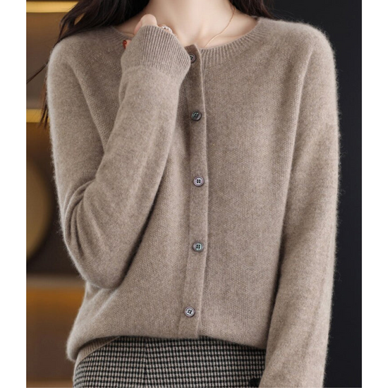 Women's Soft Merino Wool Button Cardigan