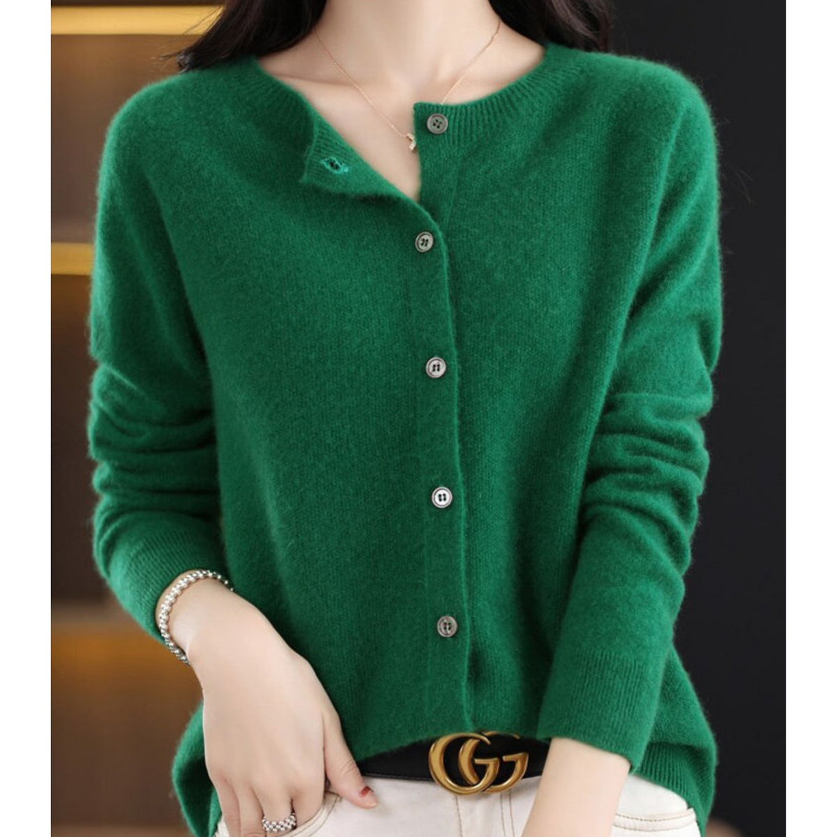 Women's Soft Merino Wool Button Cardigan