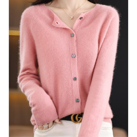 Women's Soft Merino Wool Button Cardigan