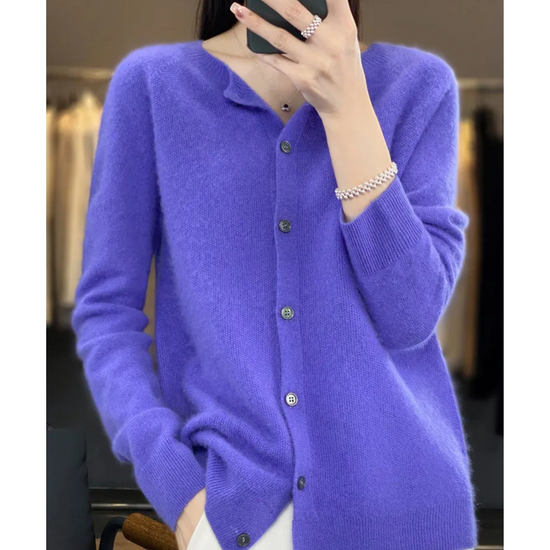 Women's Soft Merino Wool Button Cardigan