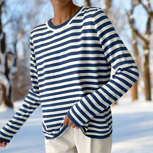Women's Striped Long-Sleeve T-Shirt