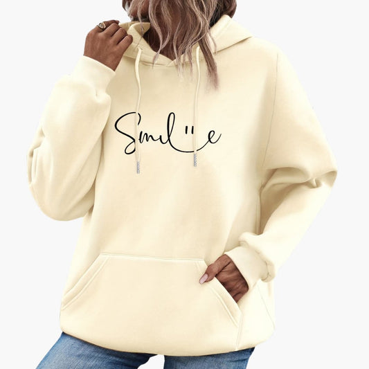 Women's Stylish Smile Graphic Hoodie