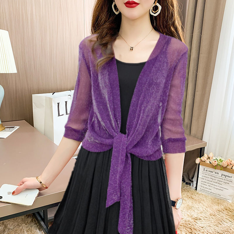 Women's Summer Chiffon Tie-Front Shrug