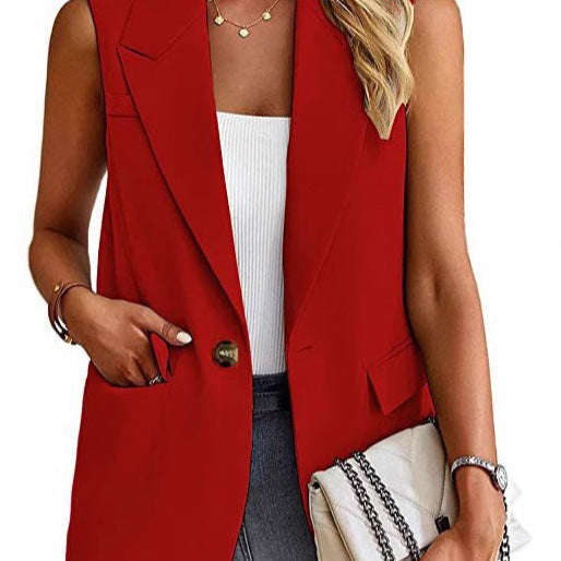 Women's Tailored Sleeveless Blazer Vest