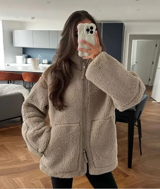Women's Teddy Zip-Up Coat