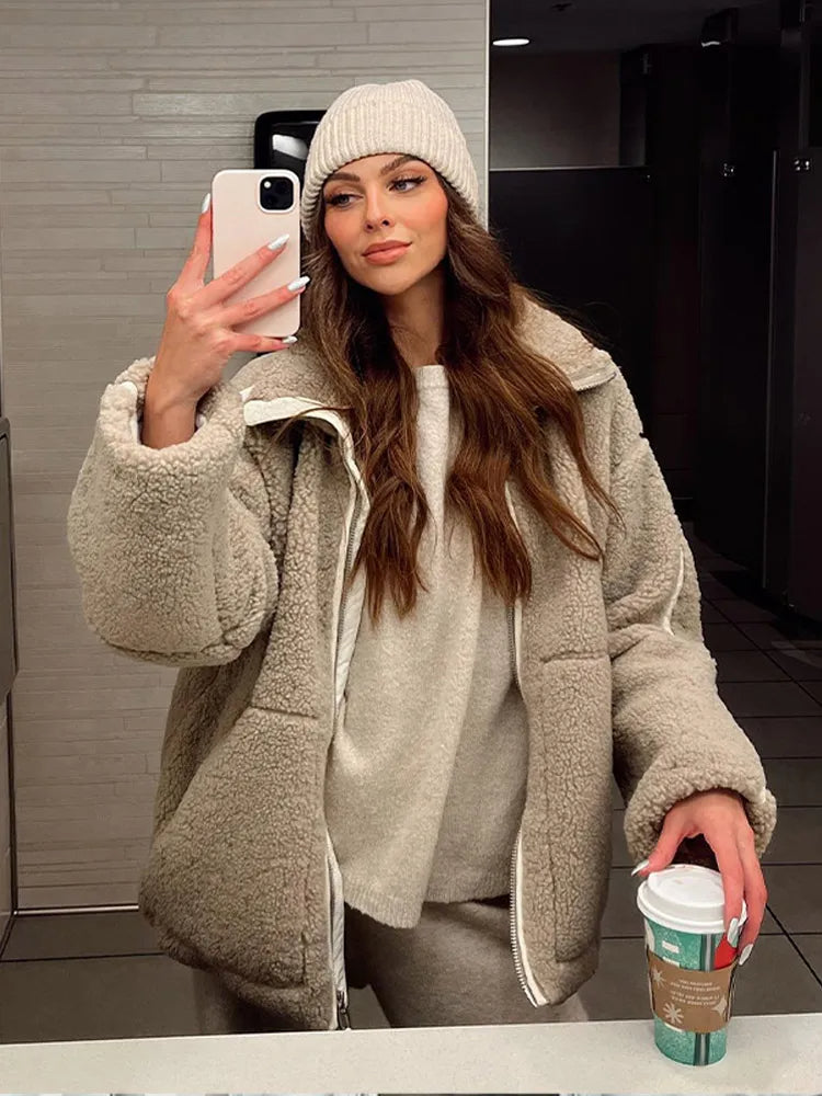 Women's Teddy Zip-Up Coat