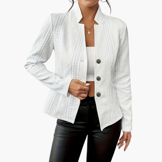 Women's Textured Notch Lapel Blazer