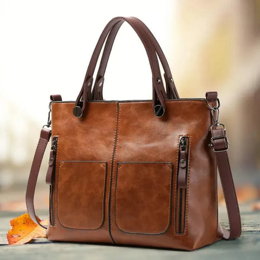 Women's Top-Handle Bag with Pockets