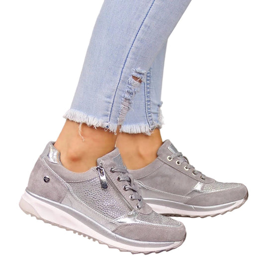 Women's Walking Sneakers in Modern Design with Non-Slip Sole