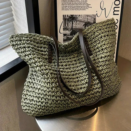 Women's Woven Tote Bag – Large Carry-All