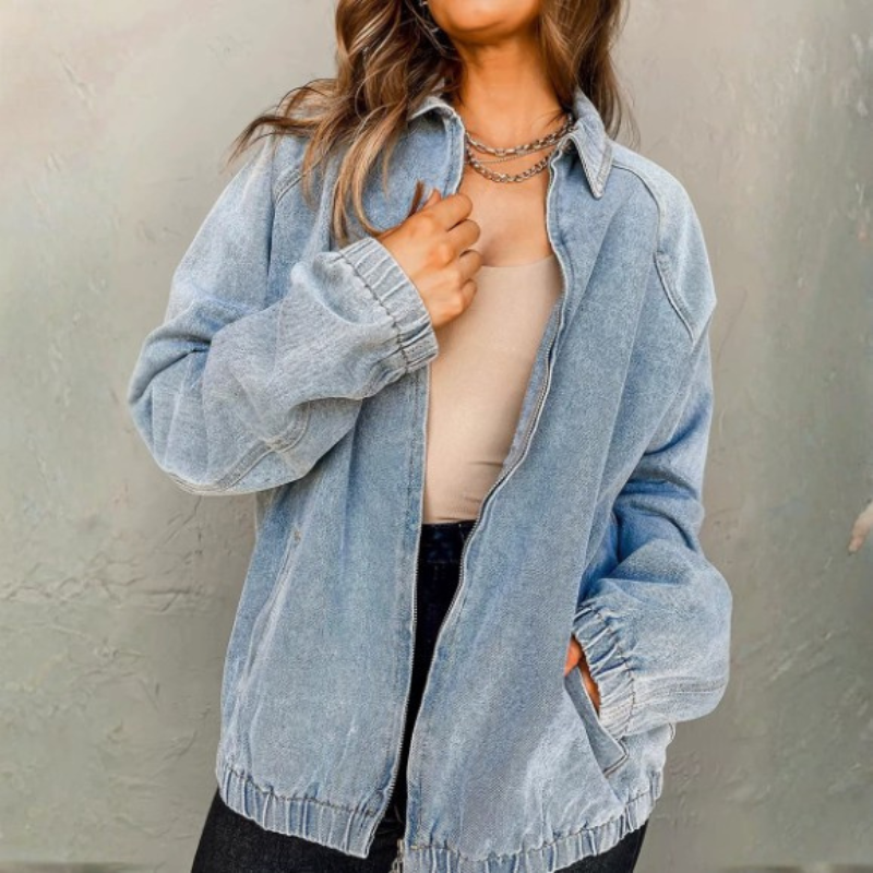 Women's Zip-Up Bomber Jacket