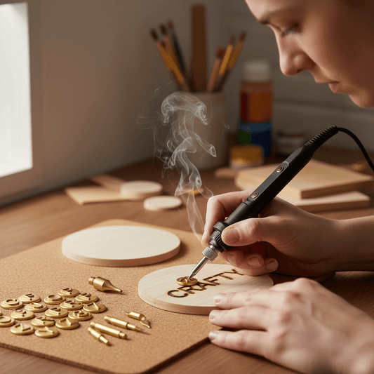 Wood Burning and Engraving Tool Set with Adjustable Temperature for DIY Crafts on Wood, Leather and Metal