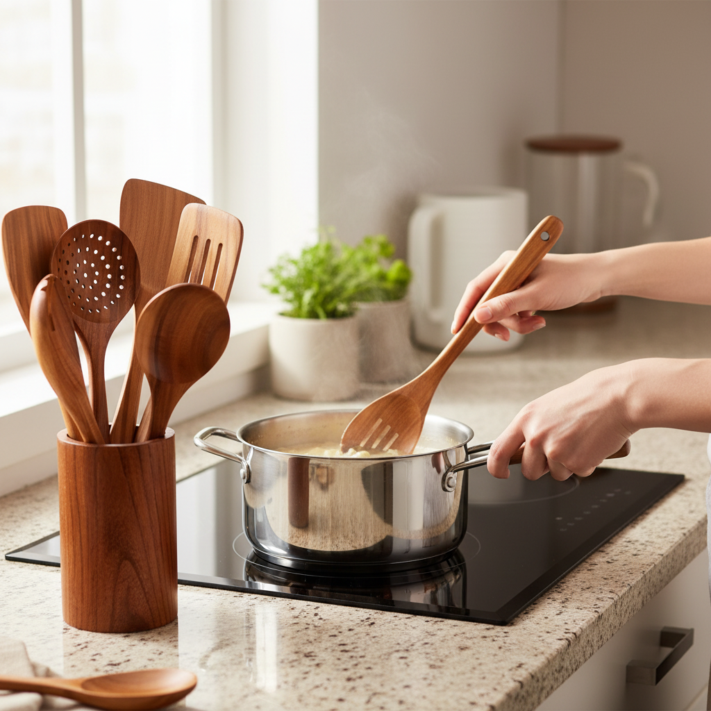 Wooden Kitchen Utensil Set | Sustainable and Elegant