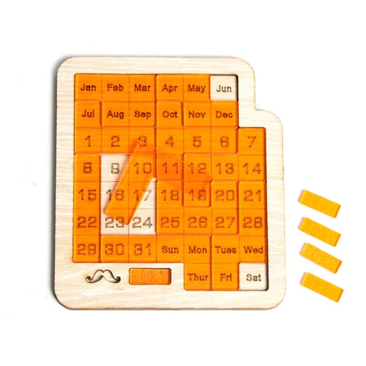 Wooden Perpetual Calendar Puzzle Game