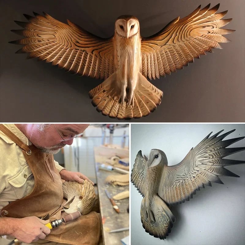 Wooden Wall Decoration – Majestic Owl