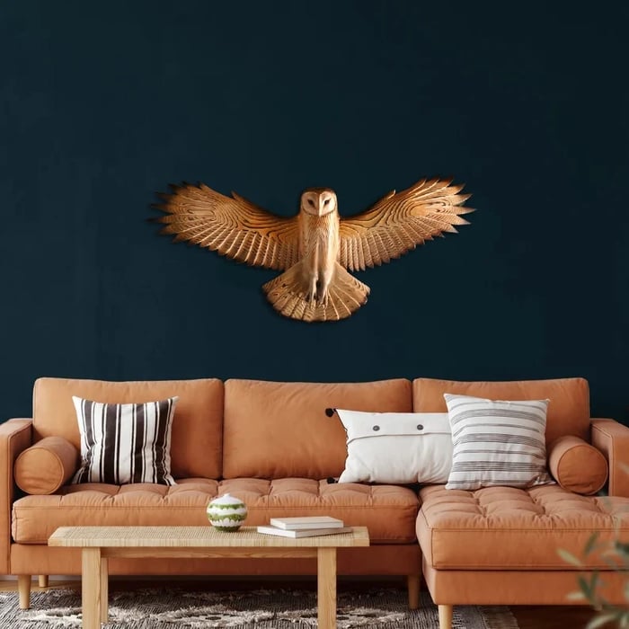 Wooden Wall Decoration – Majestic Owl