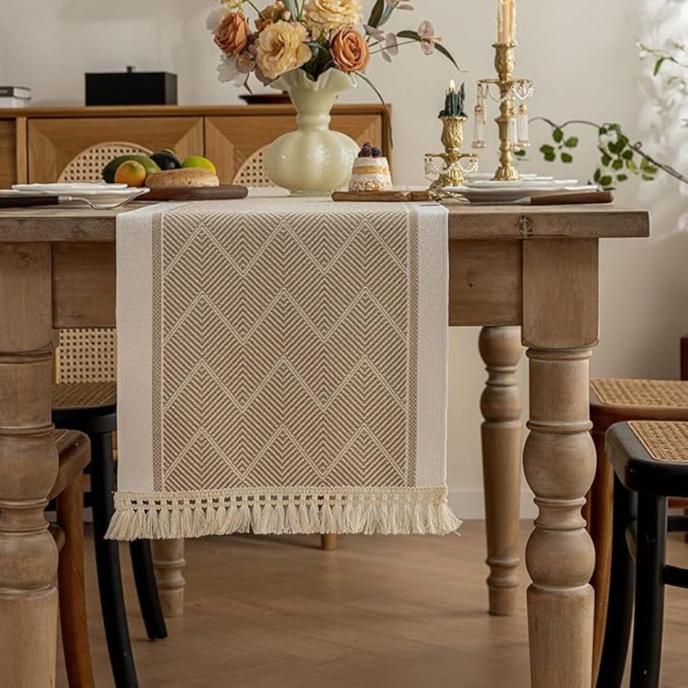 Zigzag Woven Table Runner