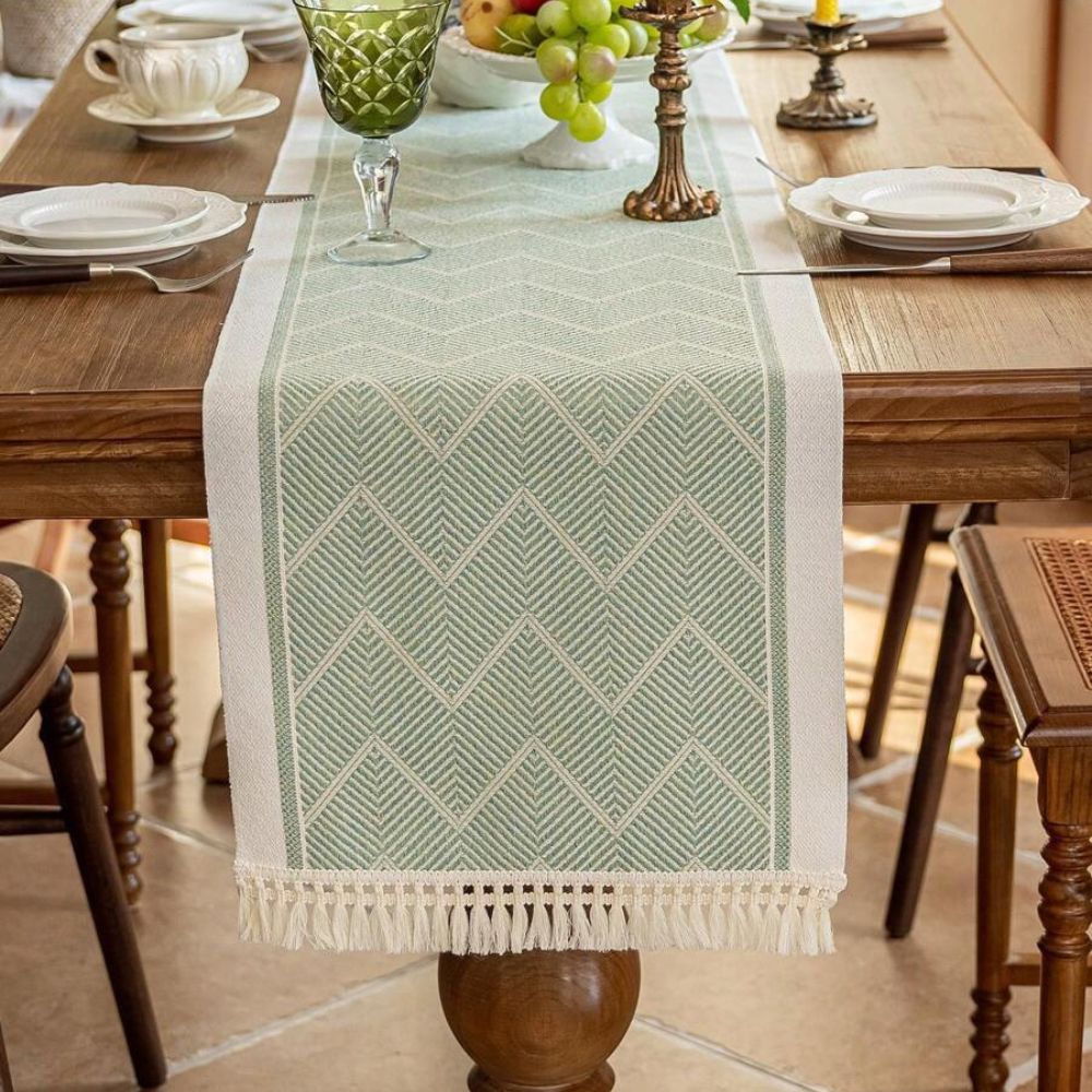 Zigzag Woven Table Runner