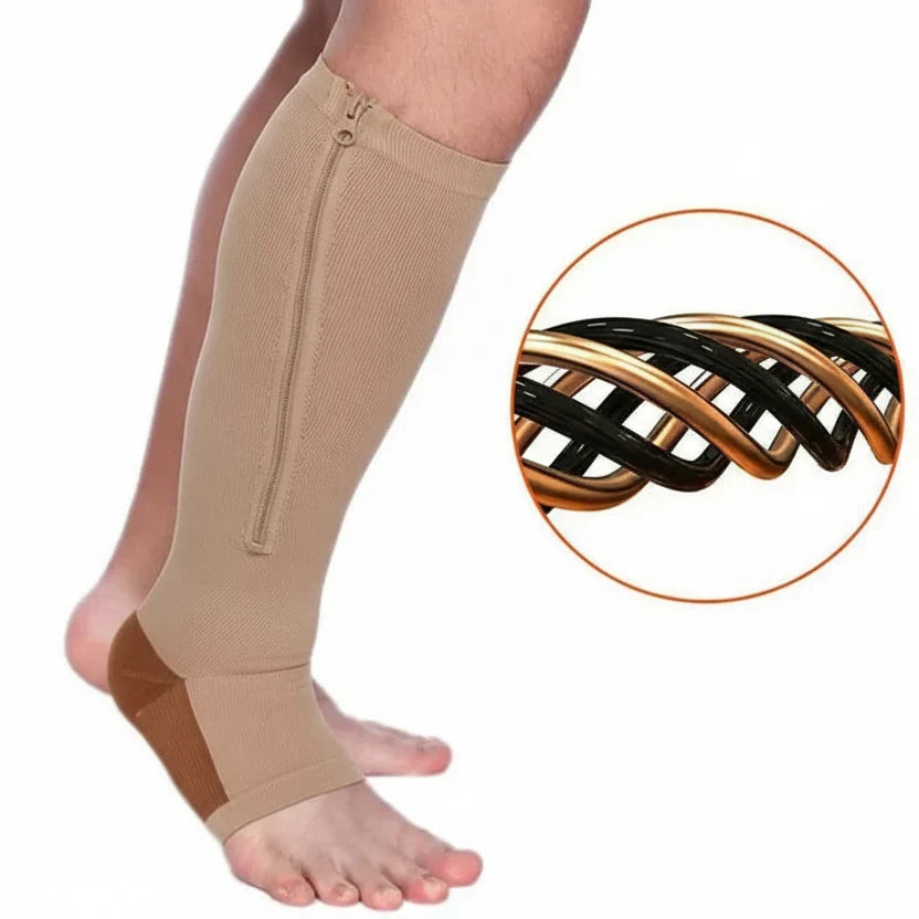 Zippered Compression Socks for Support and Relief